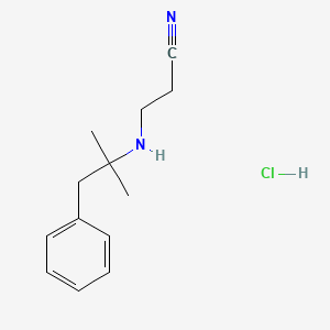 Propanenitrile, 3-((1,1-dimethyl-2-phenylethyl)amino)-, monohydrochloride