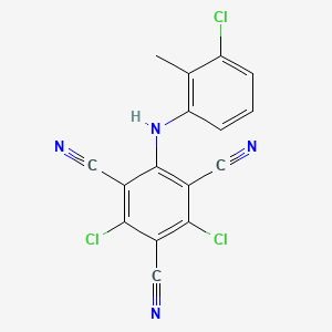 1,3,5-Benzenetricarbonitrile, 2-(3-chloro-2-methylanilino)-4,6-dichloro-