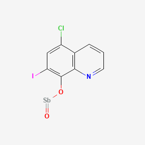 Quinoline, 5-chloro-7-iodo-8-(stibosooxy)-