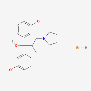 1-Pyrrolidinepropanol, alpha,alpha-bis(m-methoxyphenyl)-beta-methyl-, hydrobromide