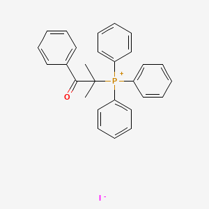 molecular formula C28H26IOP B15479255 (2-Methyl-1-oxo-1-phenylpropan-2-yl)(triphenyl)phosphanium iodide CAS No. 24425-12-5