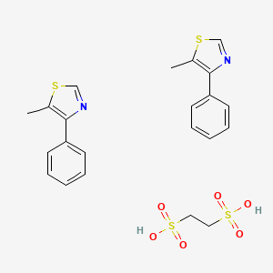 molecular formula C22H24N2O6S4 B15479287 ethane-1,2-disulfonic acid;5-methyl-4-phenyl-1,3-thiazole CAS No. 31892-68-9