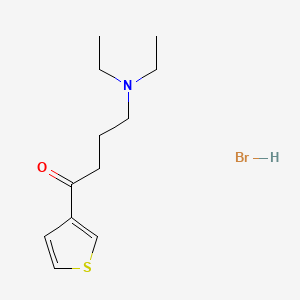 molecular formula C12H20BrNOS B15479289 1-Butanone, 4-(diethylamino)-1-(3-thienyl)-, hydrobromide CAS No. 31634-14-7