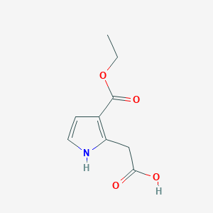 molecular formula C9H11NO4 B15479332 [3-(Ethoxycarbonyl)-1H-pyrrol-2-yl]acetic acid CAS No. 25472-61-1