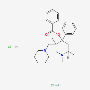 4-Phenyl-5-piperidinomethyl-1,2,5-trimethyl-4-piperidinol, benzoate, dihydrochloride