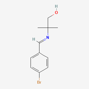 2-{[(e)-(4-Bromophenyl)methylidene]amino}-2-methylpropan-1-ol