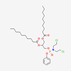 3-({[Bis(2-chloroethyl)amino](phenoxy)phosphoryl}oxy)-2-(decanoyloxy)propyl decanoate