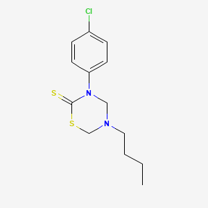 2H-1,3,5-Thiadiazine-2-thione, tetrahydro-5-butyl-3-(p-chlorophenyl)-