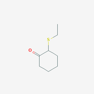 molecular formula C8H14OS B15479442 Cyclohexanone, 2-(ethylthio)- CAS No. 32368-16-4