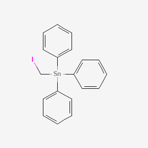 molecular formula C19H17ISn B15479450 Stannane, (iodomethyl)triphenyl- CAS No. 33550-56-0