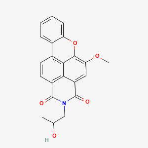 2-(2-Hydroxypropyl)-5-methoxy-1H-xantheno(2,1,9-def)isoquinoline-1,3(2H)-dione