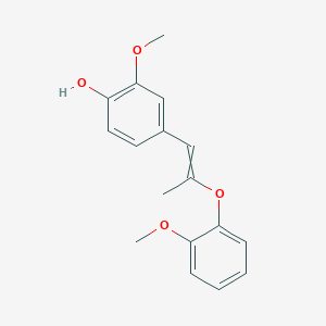 molecular formula C17H18O4 B15479467 2-Methoxy-4-[2-(2-methoxyphenoxy)prop-1-en-1-yl]phenol CAS No. 25006-10-4