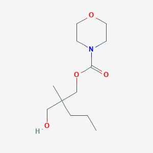 molecular formula C12H23NO4 B15479479 2-(Hydroxymethyl)-2-methylpentyl-4-morpholinecarboxylate CAS No. 25384-42-3