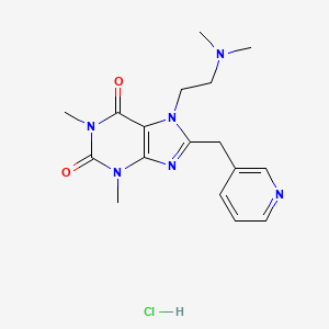 Theophylline, 7-(2-(dimethylamino)ethyl)-8-(3-pyridylmethyl)-, hydrochloride