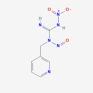 molecular formula C7H8N6O3 B15479508 Guanidine, 1-nitro-3-nitroso-3-(3-pyridylmethyl)- CAS No. 35089-76-0