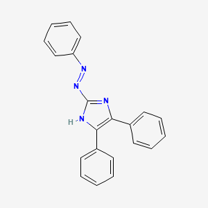 molecular formula C21H16N4 B15479542 1H-Imidazole, 4,5-diphenyl-2-(phenylazo)- CAS No. 34938-51-7