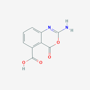 molecular formula C9H6N2O4 B15479556 2-Amino-4-oxo-4H-3,1-benzoxazine-5-carboxylic acid CAS No. 32360-48-8