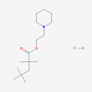 molecular formula C16H32ClNO2 B15479557 2-piperidin-1-ylethyl 2,2,4,4-tetramethylpentanoate;hydrochloride CAS No. 33451-91-1