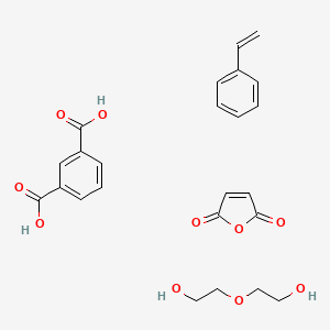 molecular formula C24H26O10 B15479575 Benzene-1,3-dicarboxylic acid;furan-2,5-dione;2-(2-hydroxyethoxy)ethanol;styrene CAS No. 35464-56-3