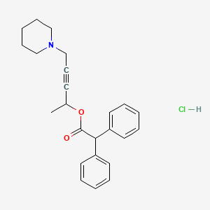 molecular formula C24H28ClNO2 B15479579 1-Methyl-4-piperidino-2-butynyl diphenylacetate hydrochloride CAS No. 24642-47-5