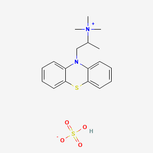 molecular formula C18H24N2O4S2 B15479622 Trimethyl-(1-methyl-2-(10-phenothiazinyl)ethyl)ammonium sulfate CAS No. 32774-26-8