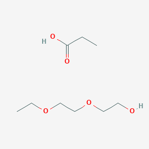 molecular formula C9H20O5 B15479623 2-(2-Ethoxyethoxy)ethanol;propanoic acid CAS No. 26074-90-8