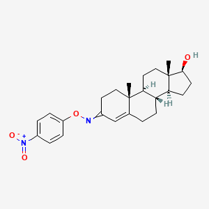 17-beta-Hydroxyandrost-4-en-3-one O-(p-nitrophenyl)oxime