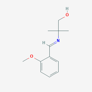 2-{[(e)-(2-Methoxyphenyl)methylidene]amino}-2-methylpropan-1-ol