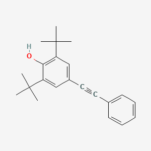 molecular formula C22H26O B15479695 2,6-Di-tert-butyl-4-(phenylethynyl)phenol CAS No. 35453-14-6