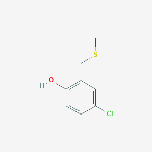 molecular formula C8H9ClOS B15479742 4-Chloro-2-(methylsulfanylmethyl)phenol CAS No. 33319-93-6