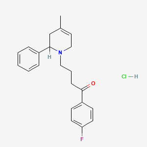 1-Butanone, 4-(3,6-dihydro-4-methyl-2-phenyl-1(2H)-pyridinyl)-1-(4-fluorophenyl)-, hydrochloride