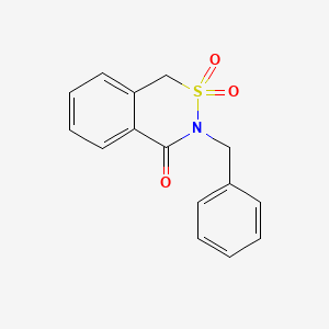 molecular formula C15H13NO3S B15479767 1H-2,3-Benzothiazin-4(3H)-one, 3-(phenylmethyl)-, 2,2-dioxide CAS No. 31846-50-1