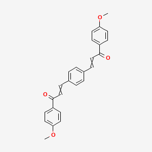 molecular formula C26H22O4 B15479916 2-Propen-1-one, 3,3'-(1,4-phenylene)bis[1-(4-methoxyphenyl)- CAS No. 26483-84-1