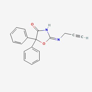 molecular formula C18H14N2O2 B15479938 2-Oxazolin-4-one, 5,5-diphenyl-2-(2-propynylamino)- CAS No. 32956-98-2