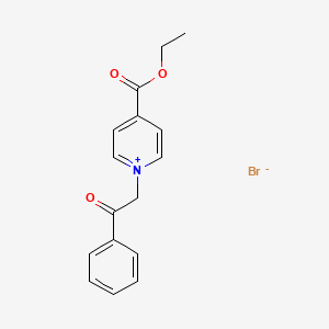 molecular formula C16H16BrNO3 B15480037 4-(Ethoxycarbonyl)-1-(2-oxo-2-phenylethyl)pyridin-1-ium bromide CAS No. 26535-86-4