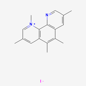 molecular formula C17H19IN2 B15480073 1,3,5,6,8-Pentamethyl-1,10-phenanthrolinium iodide CAS No. 23624-78-4