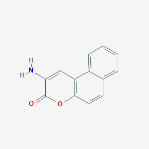 molecular formula C13H9NO2 B15480081 3H-Naphtho[2,1-b]pyran-3-one, 2-amino- CAS No. 33259-43-7