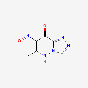 molecular formula C6H5N5O2 B15480092 6-Methyl-s-triazolo(4,3-b)pyridazine-7,8-dione 7-oxime CAS No. 32002-30-5