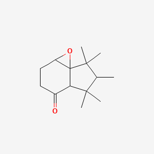 molecular formula C14H22O2 B15480097 4(3aH)-Indanone, 7,7a-epoxytetrahydro-1,1,2,3,3-pentamethyl- CAS No. 33704-62-0