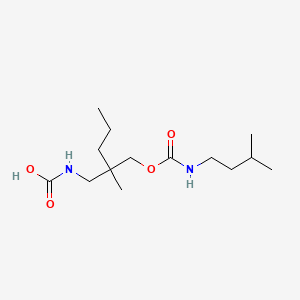 molecular formula C14H28N2O4 B15480185 [2-methyl-2-(3-methylbutylcarbamoyloxymethyl)pentyl]carbamic acid CAS No. 25384-88-7