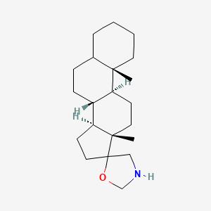 molecular formula C21H35NO B15480192 (8R,9S,10S,13S,14S)-10,13-Dimethylhexadecahydrospiro[cyclopenta[a]phenanthrene-17,5'-[1,3]oxazolidine] CAS No. 34984-37-7