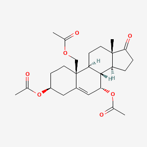 [(3S,7S,8R,9S,10S,13S,14S)-3,7-diacetyloxy-13-methyl-17-oxo-1,2,3,4,7,8,9,11,12,14,15,16-dodecahydrocyclopenta[a]phenanthren-10-yl]methyl acetate