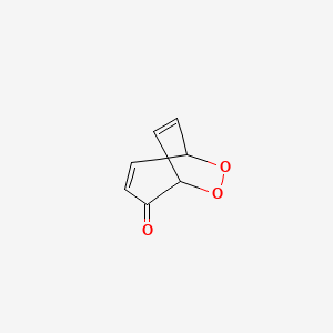 molecular formula C7H6O3 B15480249 6,7-Dioxabicyclo[3.2.2]nona-3,8-dien-2-one CAS No. 24141-96-6