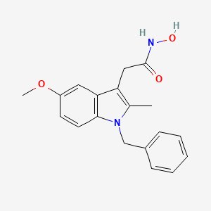 molecular formula C19H20N2O3 B15480257 Acetohydroxamic acid, 2-(1-benzyl-5-methoxy-2-methyl-3-indolyl)- CAS No. 34024-39-0