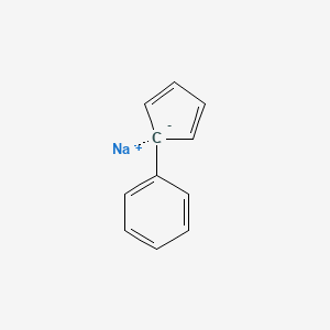 molecular formula C11H9Na B15480263 sodium;cyclopenta-2,4-dien-1-ylbenzene CAS No. 35421-07-9