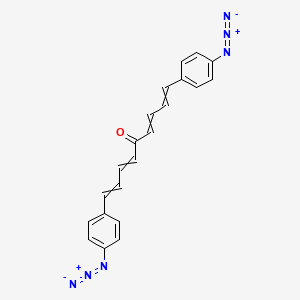 molecular formula C21H16N6O B15480276 1,9-Bis(4-azidophenyl)nona-1,3,6,8-tetraen-5-one CAS No. 35460-18-5