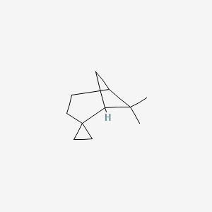 molecular formula C11H18 B15480281 6,6-Dimethylspiro[bicyclo[3.1.1]heptane-2,1'-cyclopropane] CAS No. 35117-81-8