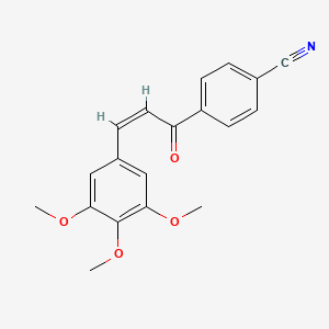 4-[(Z)-3-(3,4,5-trimethoxyphenyl)prop-2-enoyl]benzonitrile