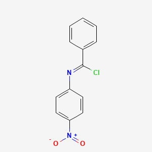 molecular formula C13H9ClN2O2 B15480331 n-(4-Nitrophenyl)benzenecarboximidoyl chloride CAS No. 34918-79-1