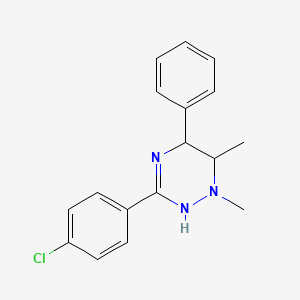 1,4,5,6-Tetrahydro-3-(p-chlorophenyl)-1,6-dimethyl-5-phenyl-as-triazine